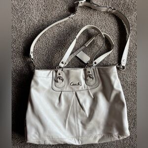 Coach Cream Leather Shoulder Bag